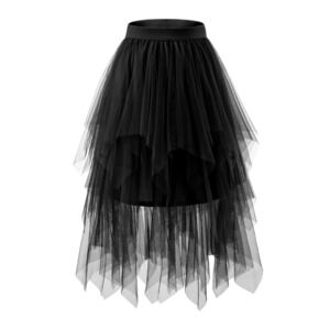 Women's Mesh Tutu Dark Fairy Tulle Skirt Whismigoth Rave Festival Ballet Small